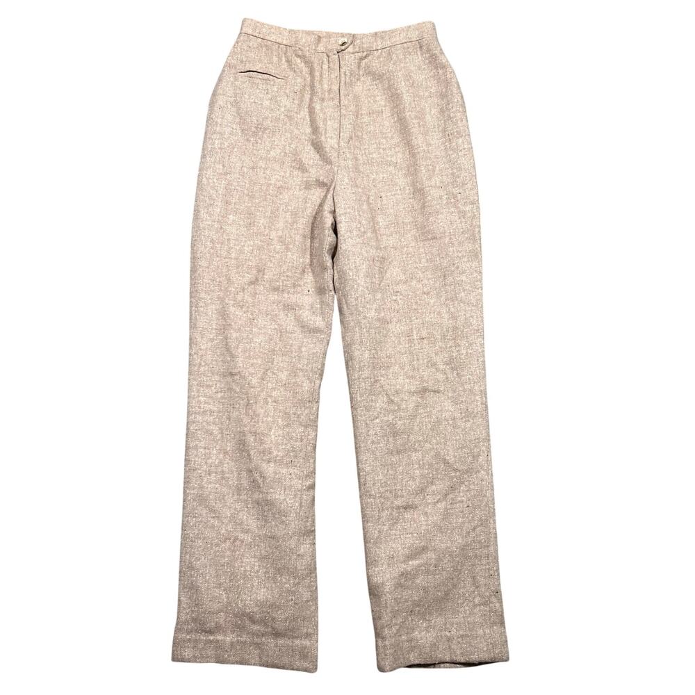 Vintage Givenchy Sport Paris New York Wool Pants Beige 80s 90s Women’s Size 12